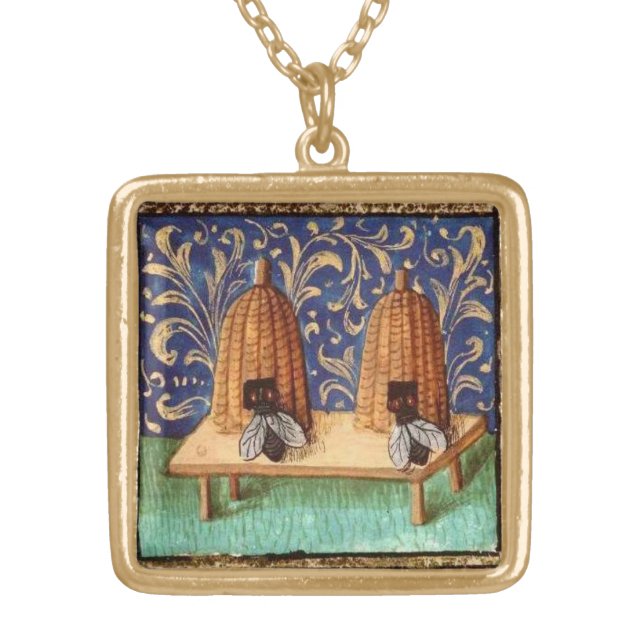 HONEY BEE GOLD PLATED NECKLACE (Front)