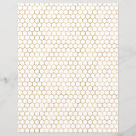 Honey Bee Golden Honeycomb Scrapbook Paper Sheet