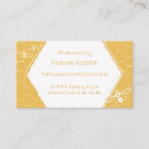 Honey Bee Golden Yellow Custom Website Card