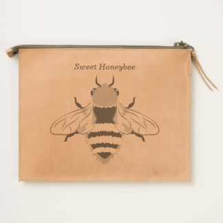 Honey Bee Graphic Personalized Travel Pouch