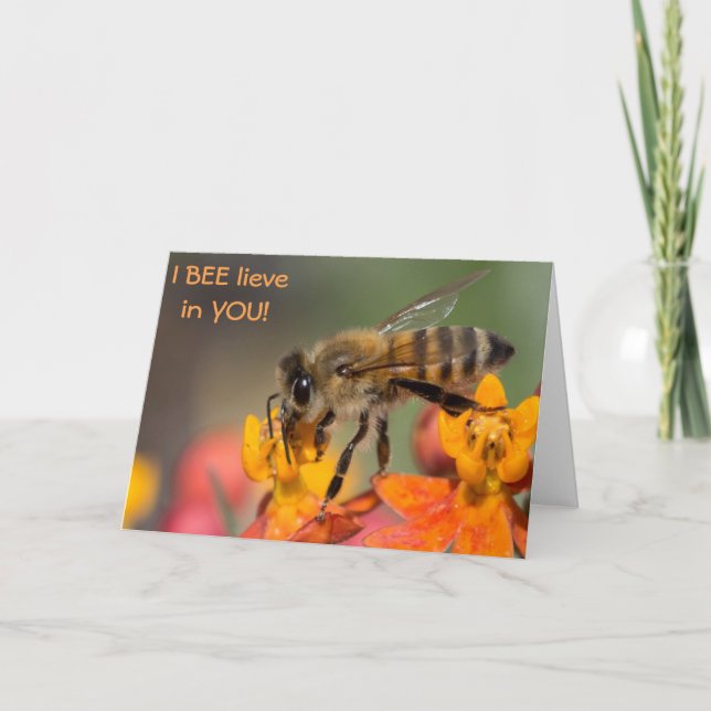 Honey Bee Greeting Card Blank (Front)