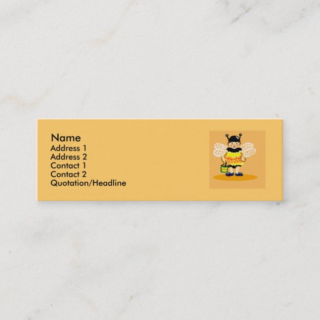 Honey bee happy mini business card (Front)