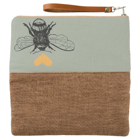 Honey Bee Heart Clutch (Outside Open)