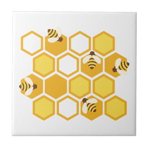 Honey Bee Hive Ceramic Tile