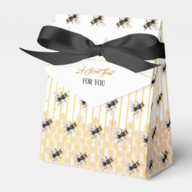 Honey Bee Hive Favor Boxes (Front Side)