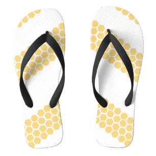 Honey Bee Hive Stripes Flip Flops