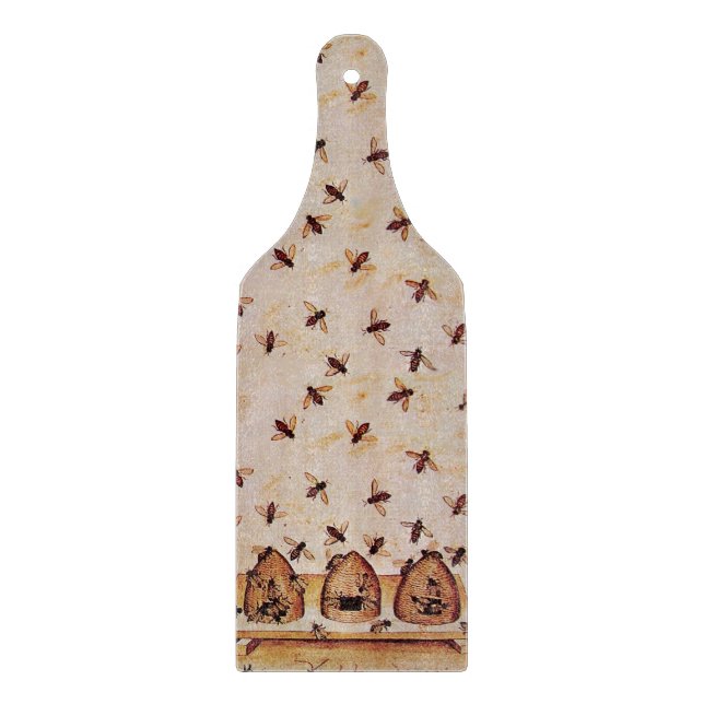 HONEY BEE HIVES Medieval Apiary Beekeeper Cutting Board (Front)