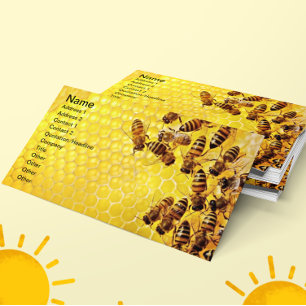 Honey Bee Honey Seller Beekeeper Apiarist Business Card