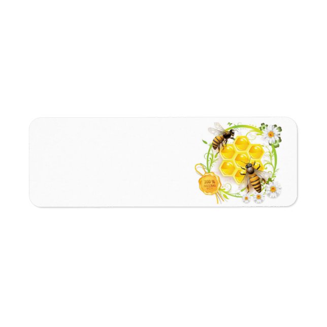 Honey Bee Honey Seller Beekeeper Apiarist Label (Front)