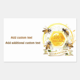 Honey Bee Honey Seller Beekeeper Apiarist Rectangular Sticker