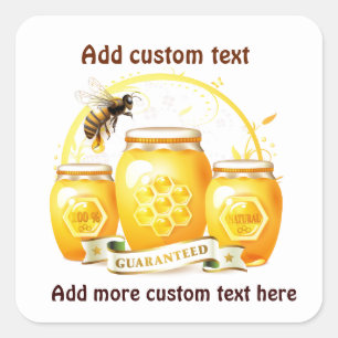 Honey Bee Honey Seller Beekeeper Apiarist Square Sticker