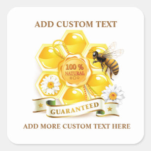 Honey Bee Honey Seller Beekeeper Apiarist Square Sticker