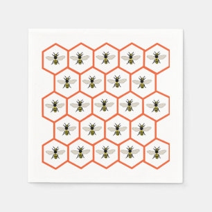 Honey Bee Honeycomb Baby Shower Napkins