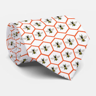 Honey Bee Honeycomb Beekeeper Birthday Neck Tie