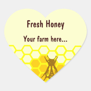 Honey Bee Honeycomb Custom Jar Label Stickers