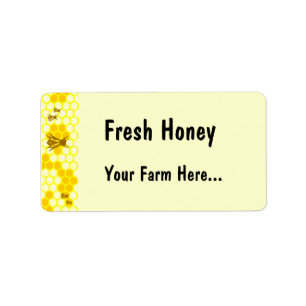 Honey Bee Honeycomb Custom Tag or Address Label