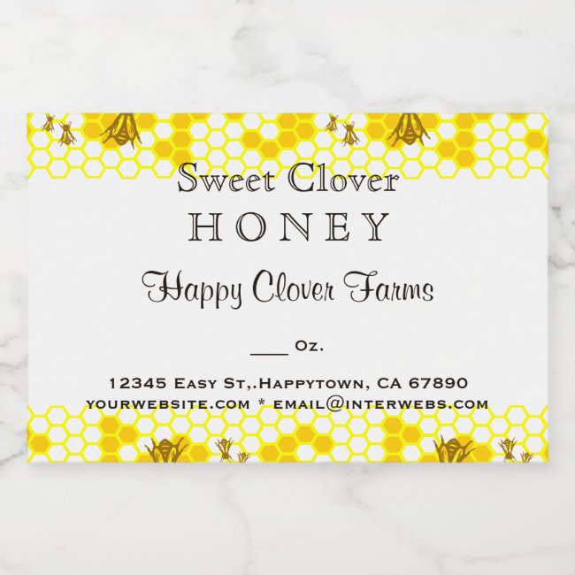 Honey Bee Honeycomb Editable 3