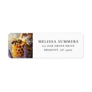 Honey Bee Honeycomb Lavender Label