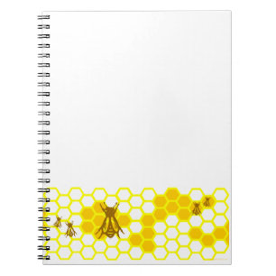 Honey Bee Honeycomb Pattern Notebook