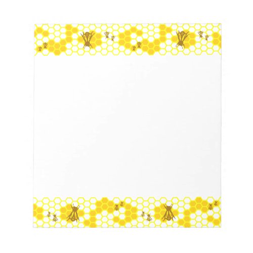 Honey Bee Honeycomb Pattern Notepad