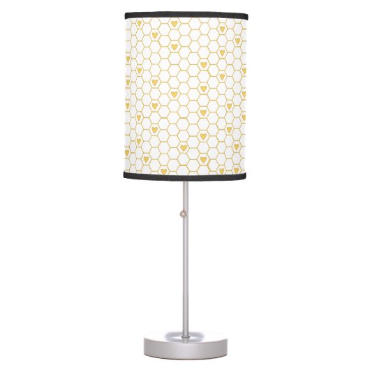 Honey Bee Honeycomb Table Lamp (Front)