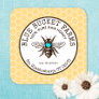 Honey Bee Honeycomb  Yellow Square Business Card