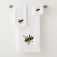 Farmhouse Rose Gold Bee Bath Mat Bath Sets Bee Bathroom 