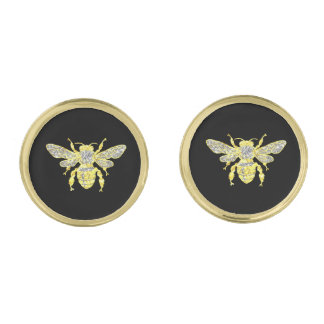 Honey Bee in Gold and Silver Cufflinks