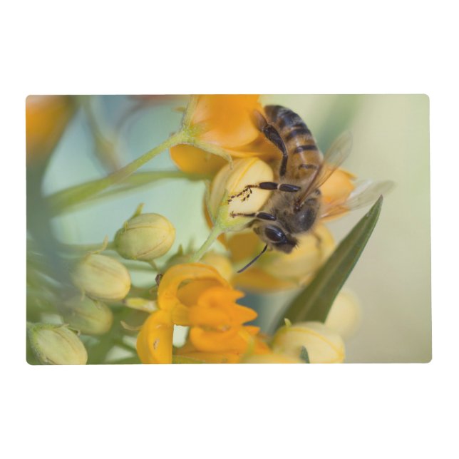 Honey Bee in the garden placemat (Front)