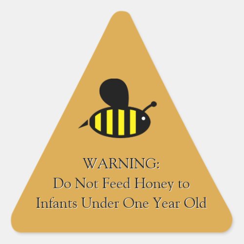 Honey Bee Infant Warning Light Amber Triangle Sticker