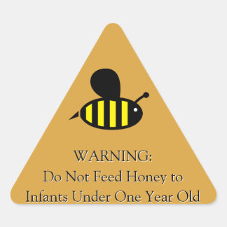 Honey Bee Infant Warning Light Amber Triangle Sticker