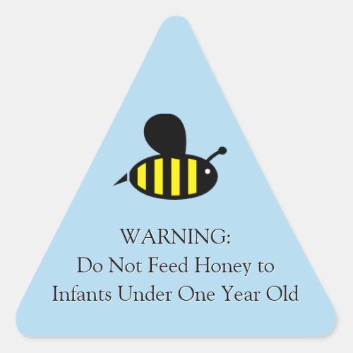 Honey Bee Infant Warning Light Blue Triangle Sticker
