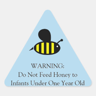 Honey Bee Infant Warning Light Blue Triangle Sticker
