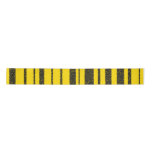 [ Thumbnail: Honey Bee Inspired Black/Yellow Stripes Pattern Ribbon ]