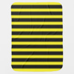 [ Thumbnail: Honey Bee Inspired Yellow/Black Stripes Baby Blanket ]