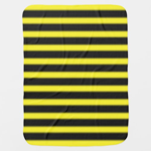 Honey Bee Inspired YellowBlack Stripes Baby Blanket