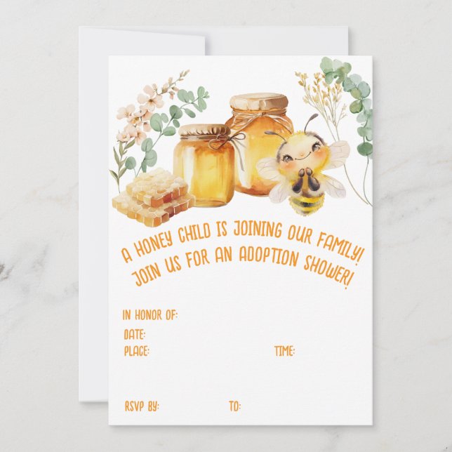 Honey Bee Invitation (Front)