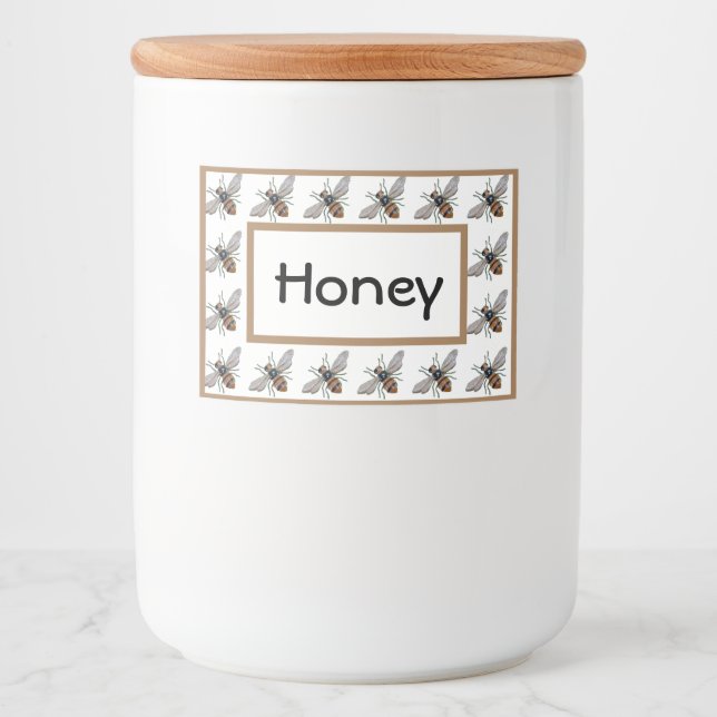 Honey Bee Jar Food Label (Front)