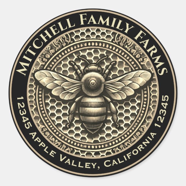 Honey Bee Label (Front)
