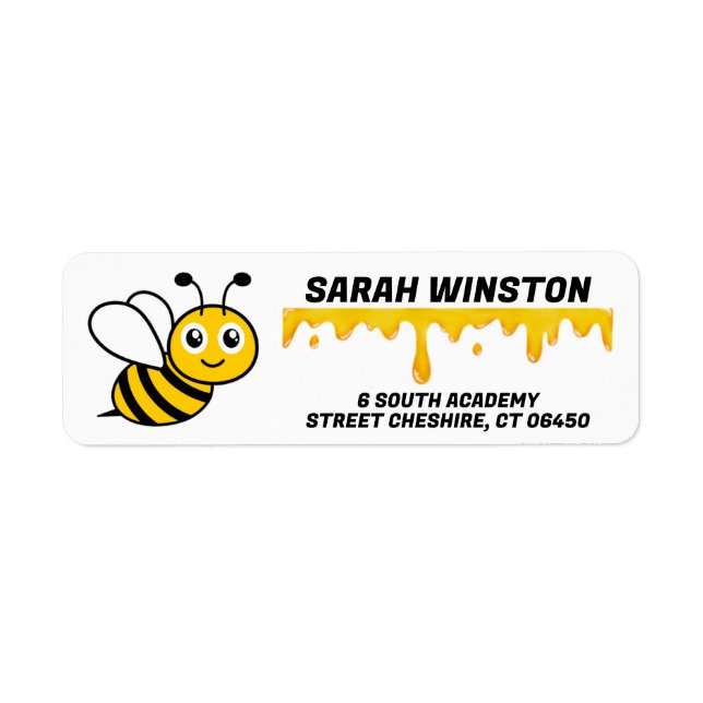 Honey Bee Label (Front)