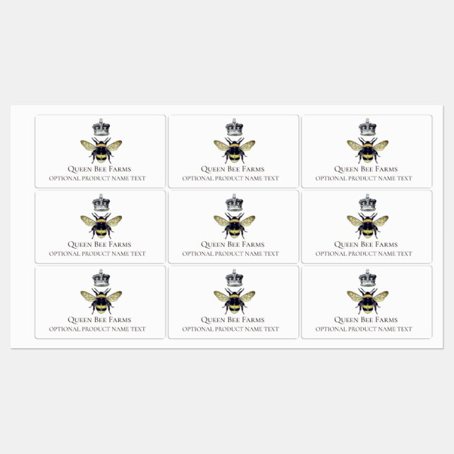 Honey  Bee Labels (Sheet)