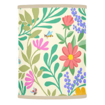 Honey Bee, Ladybug, Butterfly, Dragonfly & Flowers Lamp Shade