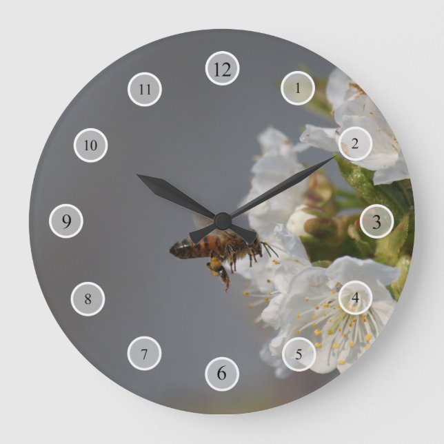 Honey Bee Large Clock (Front)