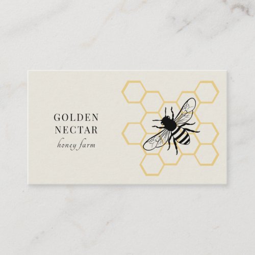 Honey Bee Logo Beekeeper Apiary Business Card