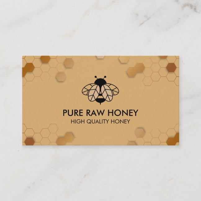 Honey Bee Logo for Beekeepers Business Card