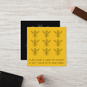 honey bee loyalty stamp card