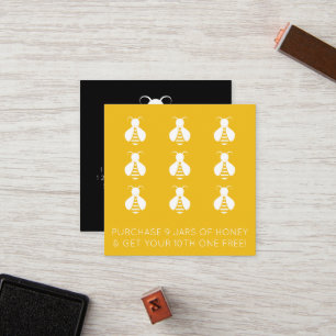 honey bee loyalty stamp card