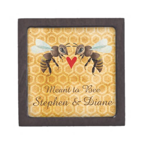 Honey Bee Magnetic Wooden Engagement Ring Box