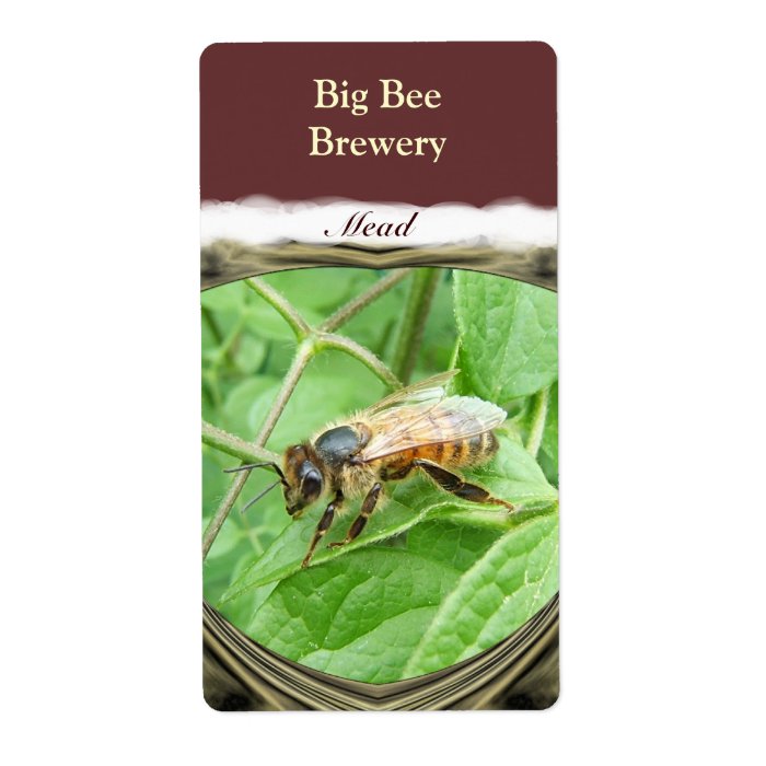 Honey Bee Mead Wine Label Zazzle