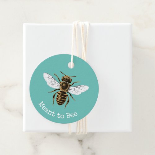 Honey Bee Meant to Bee Wedding Favor Tags